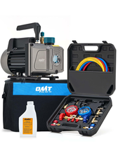 3.5 Cfm Vacuum Pump Manifold Gauge Kit with 3 Hoses Adapters &amp; Accessori... - $274.81 CAD