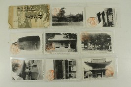 Vintage 8PC Asian Paper Early Postcards JAPAN Views Travel Temples Shrines Bell - £14.92 GBP