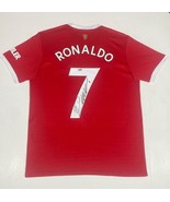 CRISTIANO RONALDO Autographed Manchester United 2021 Red Jersey FANATICS - £1,322.22 GBP