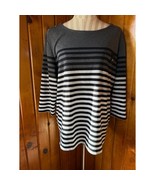 Karen Scott Sport Tunic Top Striped 3/4 Sleeve Shoulder Detail 3X - $741.26 MXN