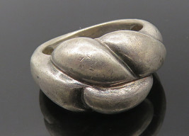 925 Sterling Silver - Vintage Dark Tone Bubble Dome Band Ring Sz 7 - RG11531 - £29.85 GBP