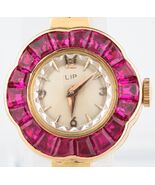 Lip Rubí Bisel Correa Manual 18k Oro Amarillo Mujer Reloj W/ Oro Banda - €3.826,63 EUR
