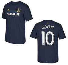 adidas Men&#39;s LA Galaxy Giovani dos Santos Blue T-Shirt, MEDIUM - NAVY - £11.86 GBP