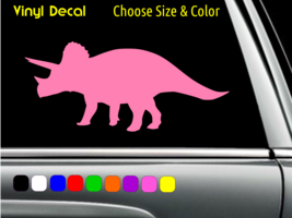 Triceratops Dinosaur Jurassic Park Decal Laptop Window Sticker CHOOSE SIZE COLOR - £2.22 GBP+