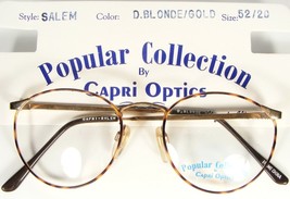 Popular Collection by Capri SALEM B. BLONDE /GOLD EYEGLASSES FRAME 52-20... - €15,25 EUR