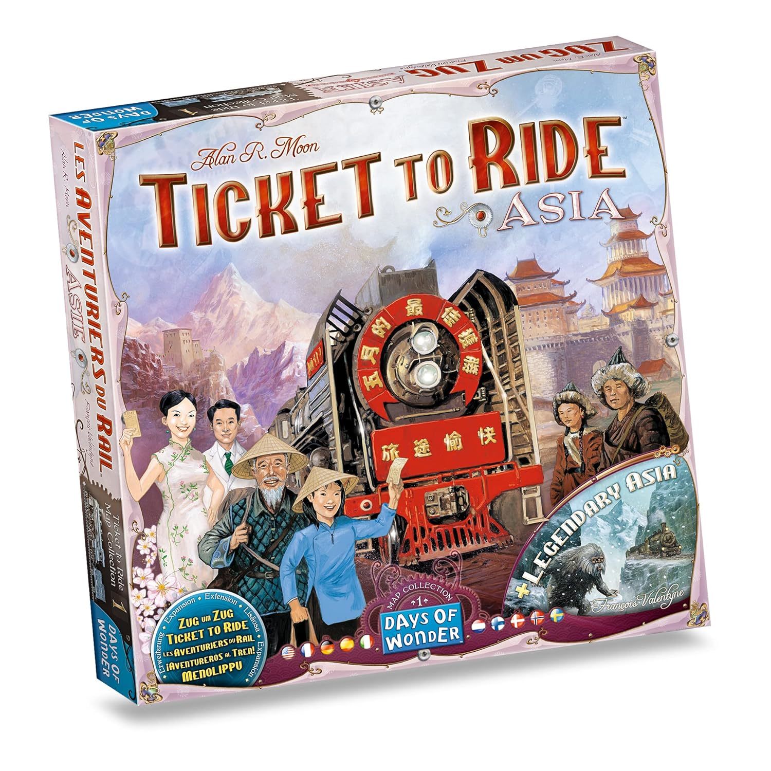 Ticket To Ride Asia Board Game Expansion | Train Route-Building Strategy Game |