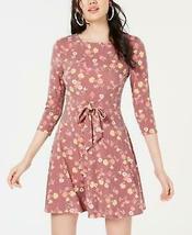 Be Bop Womens Floral Print Jewel Neck Casual Dress,Size Large - £15.98 GBP