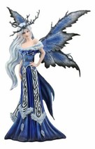 Amy Brown Large Winter Frost Fairy Queen with Crown of Branches Statue Collector - $164.99