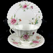 Vintage Royal Doulton Bone China Clovelly Trio Tea Cup Saucer &amp; Dessert Plate - £22.16 GBP