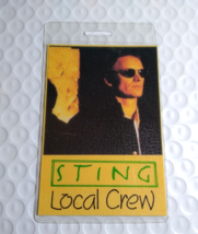 Sting Vintage Plastic Laminated Backstage Pass Original Pop Rock Music Local - £8.85 GBP