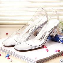 HOT! High Quality all transparent Sandals Women Shoes  New High-heeled Soft and  - £59.03 GBP
