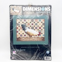 2002 Dimensions Counted Cross Stitch #35095 PATCHWORK ROOSTER 14&quot;x11&quot; New - £19.65 GBP