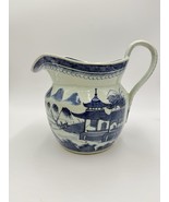 Antique Chinese Blue &amp; White Canton Export Porcelain Large Pitcher 9”H x... - $1,245.34 CAD