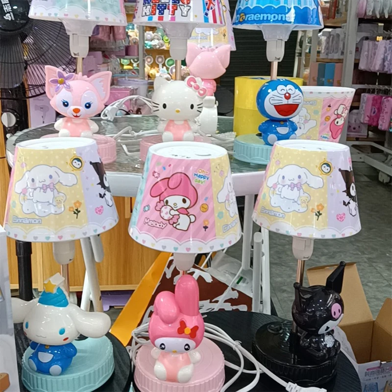Sanrio Hello Kitty Kawaii Bedside Lamp Kuromi Cinnamorol Cartoon Anime Student - £15.35 GBP