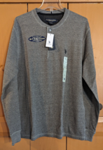 NWT US Polo ASSN Shirt Men&#39;s Large Gray Long Sleeve Henley New - £13.67 GBP
