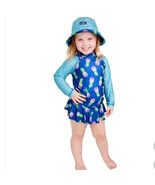 UV Skinz Girls Toddler Size 2T Blue Pineapple 3 Piece Swimwear Set Swims... - $8.99