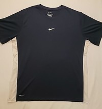 Nike Dri-Fit Soccer Training Referee Jersey Shirt Mens Size XL Black And White - £14.78 GBP