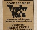 Trader Ku’s Restaurant Vintage Print Ad Hoover Alabama pa18 - £6.22 GBP