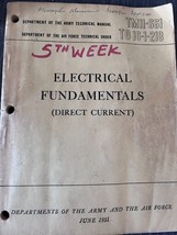 Electrical Fundamentals Direct Current TM11-661 TO 16-1-218 Army Air Force 1951 - $14.50