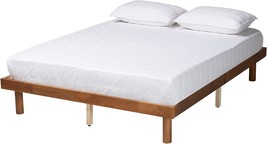 Full-Size Winston Bed Frame By Baxton Studio In Walnut Brown. - $116.95