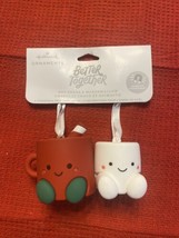 Hallmark Better Together Hot Cocoa and Marshmallow Magnetic Christmas Ornaments - £8.86 GBP