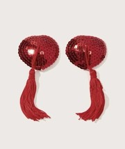 Red sequin pasties - Luxury reusable nipple covers - £20.13 GBP