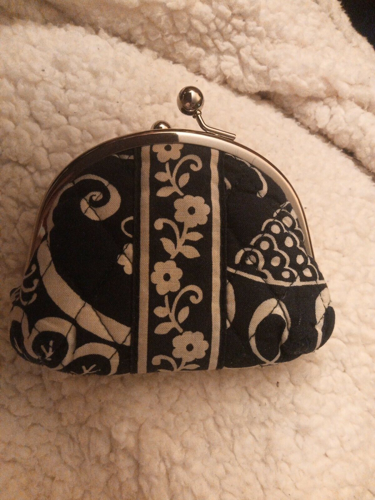 Vera Bradley Double Kiss Kiss Twirly Birds Coin Purse EUC