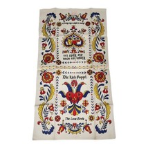 Vintage Penn Dutch Textilers Linen Kitchen Towel &quot;Home is Where the Hear... - $13.99