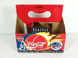 Final Four 1995 Seattle Coca Cola Coke 6 Pack 8oz Size Bottles CARDBOARD... - $9.89