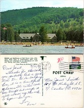 New York Salamanca Red House Lake Allegany Posted to OH in 1970 VTG Postcard - £7.53 GBP