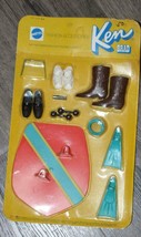 Vintage Mattel Ken + Brad Fashion Accessories MOC Swim Cowboy Boots Shoes 1971 - $94.05