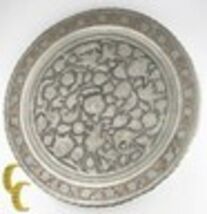Antique Silver Coated Ornate Bronze Platter 19 1/2" Diameter - $209.08