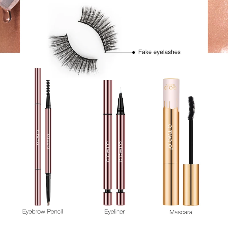  pencil mascara eyeliner false eyelashes longlasting waterproof maquillaje cosmetic set thumb200