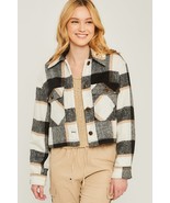Yarn Dyed Plaid Button Up Jacket - $664.21 MXN