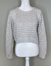 Moth Anthropologie Women’s Back button loose knit sweater Size M Oatmeal i7 - £20.17 GBP