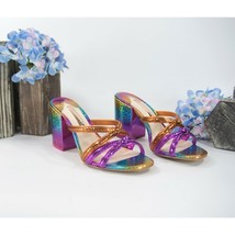 Sophia Webster Freya Rainbow Leather Mid Mules Heels Size 36 NIB - £306.82 GBP