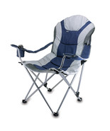 Reclining Camp Chair - Navy Blue - £89.76 GBP