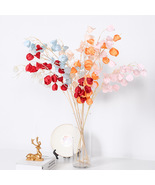 Artificial flower Chinese Lantern fruit stem wedding decor wall hanging ... - $8.19 CAD