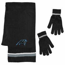 Carolina Panthers Scarf and Glove Gift Set Chenille - $60.49