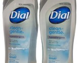 2 Dial 21 Oz Clean &amp; Gentle Hypoallergenic Fragrance Free Skin Smart Bod... - £17.99 GBP