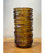 Murano amber Large stained handmade glass vase by Giuliano Busato - $1,485.00