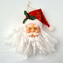 Vtg Christmas Santa Ornament Plastic Face Metal Glasses Decoration Retro... - $9.95