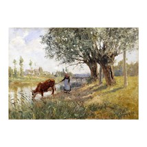 Camille Pissarro - Countryside Near Grez-sur-Loing (Giclée Art Print) - £4.71 GBP+