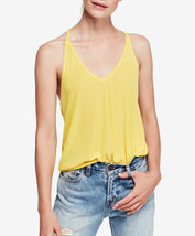 FREE PEOPLE Intimately Womens Tank Top Slinky Slink Soft Yellow Size XS OB904845 - £34.14 GBP