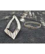 Vintage 925 STERLING SILVER Ricchio Chevron Necklace 78g &amp; Bracelet 24g ... - €152,54 EUR