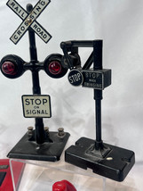 Train Garden Toys Crossing Signals Gate Flagman And Wheels Lionel Corpor... - $69.25