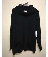 Calvin Klein Sweater Turtle Neck Long Sleeve WITH POCKETS SZ M NEW - £70.93 GBP