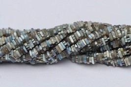 8 inches of smooth bolder opal heishi square gemstone beads, 5 --- 6 mm approx , - £15.51 GBP