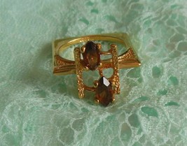 14K HGE Topaz Square Ring Size 7 - $20.98