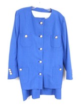 Woolrich Woman 2PC Skirt Suit Blue Career Plus 14 NWOT Never Worn Gold Buttons - £34.98 GBP